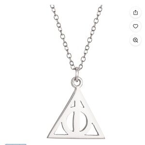 Harry Potter Deathly Hallows Unisex Sterling Silver Necklace Chain Length 16+2”